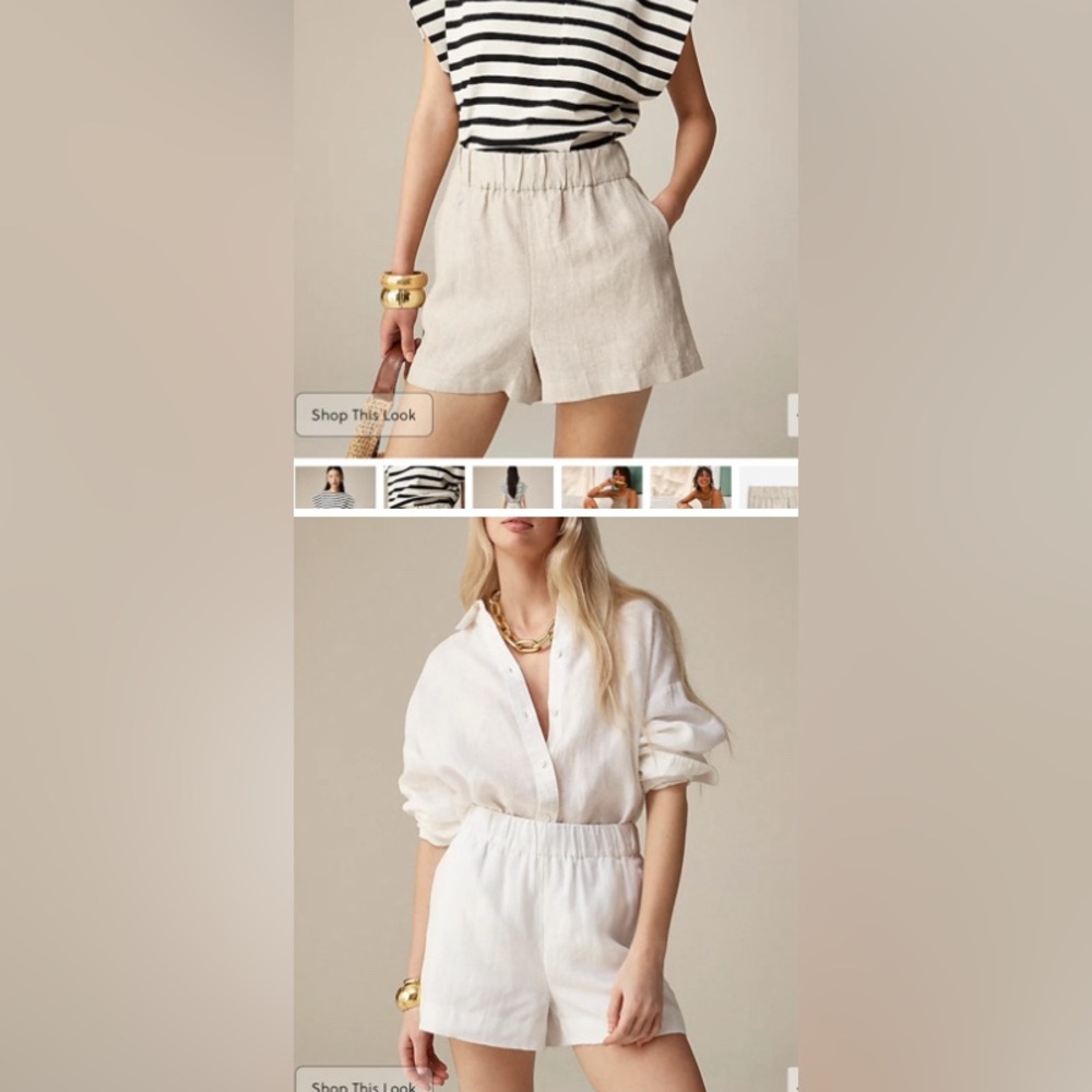 J Crew women’s linen shorts - 2 pairs